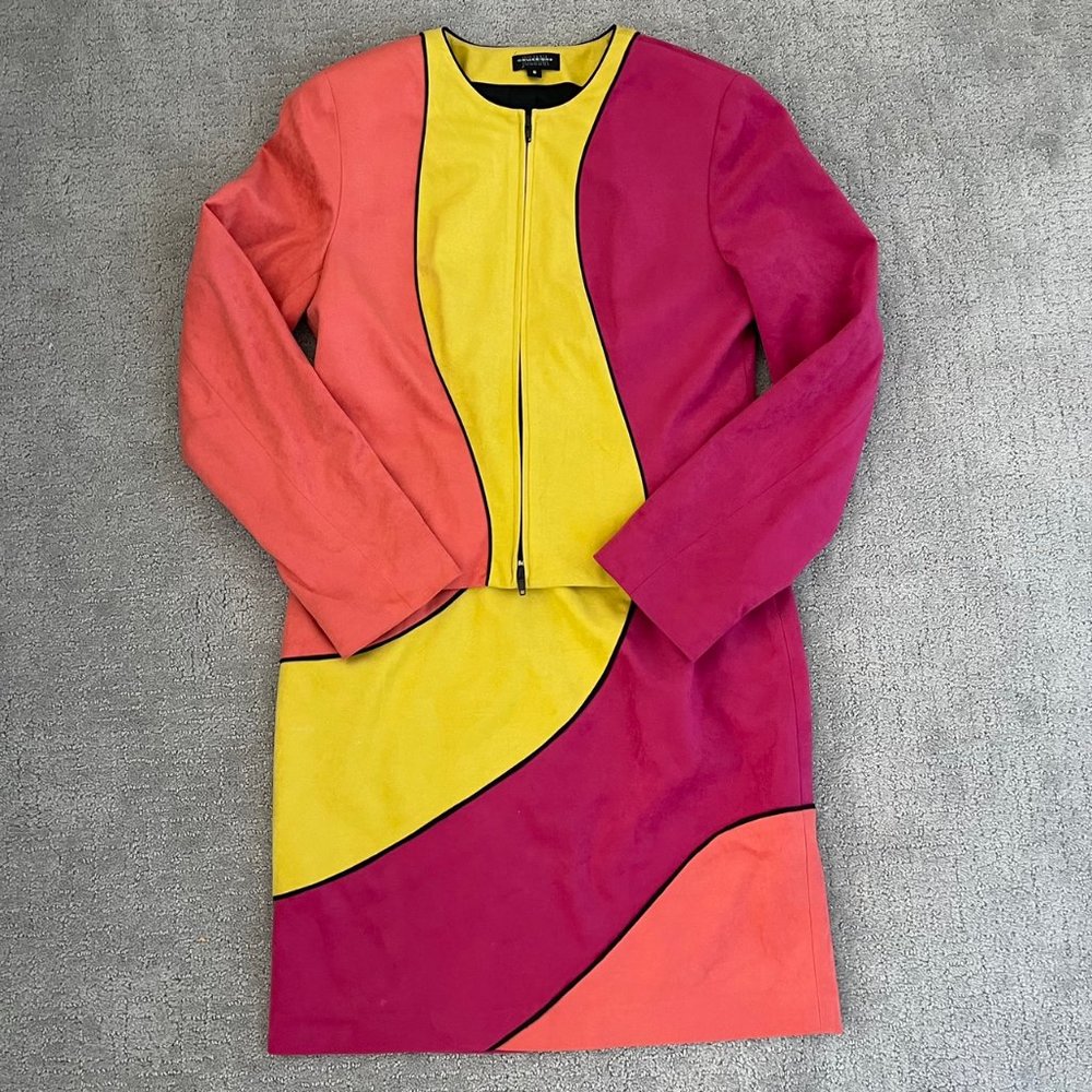 Vintage 60's Suede Blazer and Skirt Set